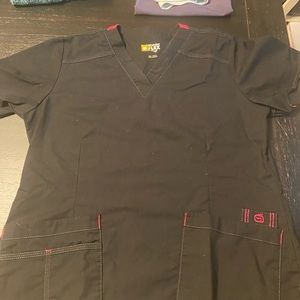 Wonder Flex Medium Scrub Top and matching Scrub pants in Petite Medium.